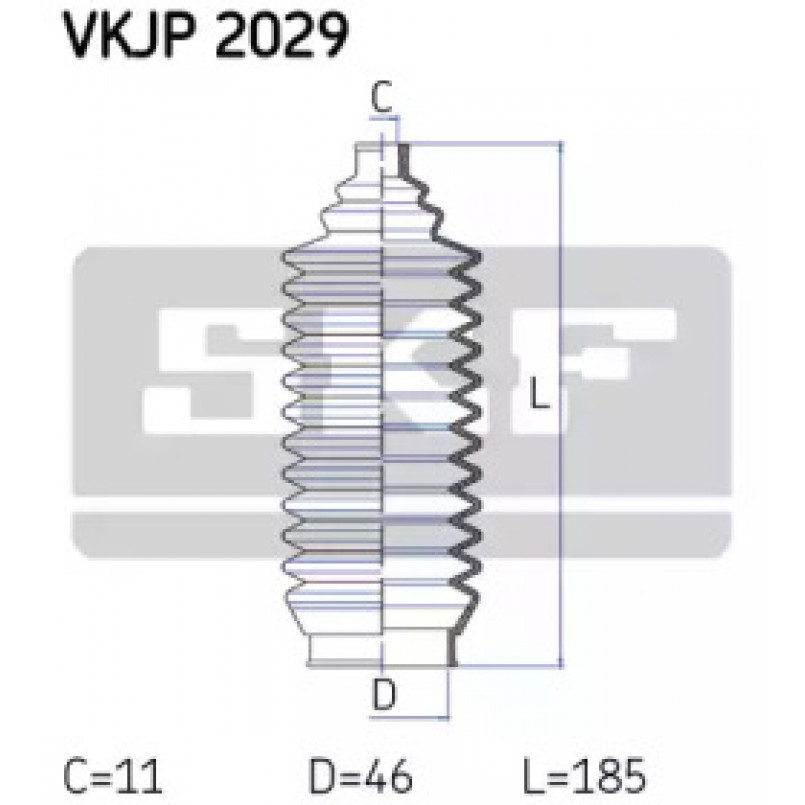 VKJP 2029 SKF - Пильовик привідного валу